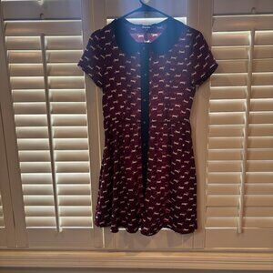 Keds Doxie Dress Sz S Dachshund Wiener Dog Print